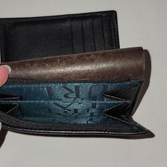 Furla Classic Trifold Wallet Saffiano Two Tone Leather • Vintage • Beautiful - Picture 10 of 10